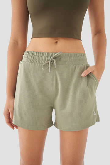 Дамски къси мрежести шорти SISI LIGHT GREEN