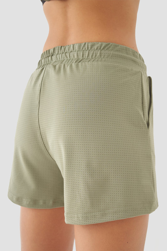 Дамски къси мрежести шорти SISI LIGHT GREEN