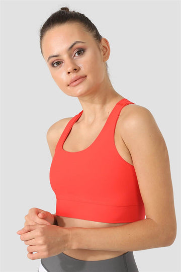 Спортно бюстие с кръстосан гръб CROSS VERMILION
