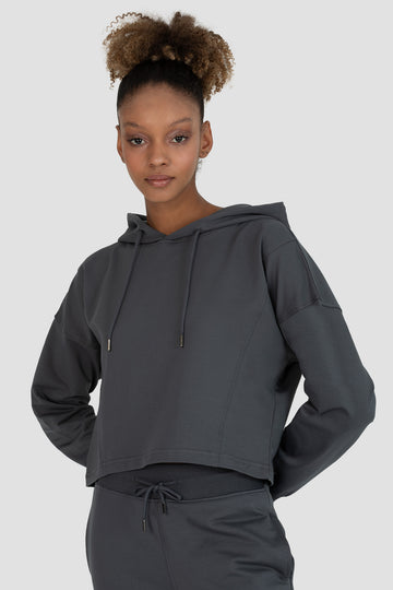 Премиум OVERSIZE кроп худи INES D. GREY