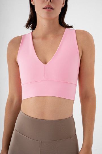 Спортно бюстие с кръстосан гръб NICHOLE PINK