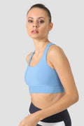 Спортно бюстие с кръстосан гръб CROSS BLUE