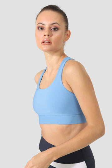 Спортно бюстие с кръстосан гръб CROSS BLUE