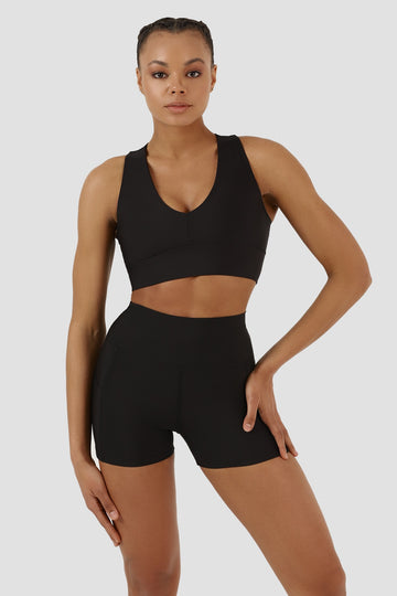 Дамско Спортно Бюстие с кръстосан гръб NICHOLE BLACK