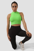 Спортно бюстие High neck Green