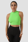 Спортно бюстие High neck Green