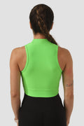 Спортно бюстие High neck Green