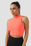 Спортно бюстие High neck Neon pink