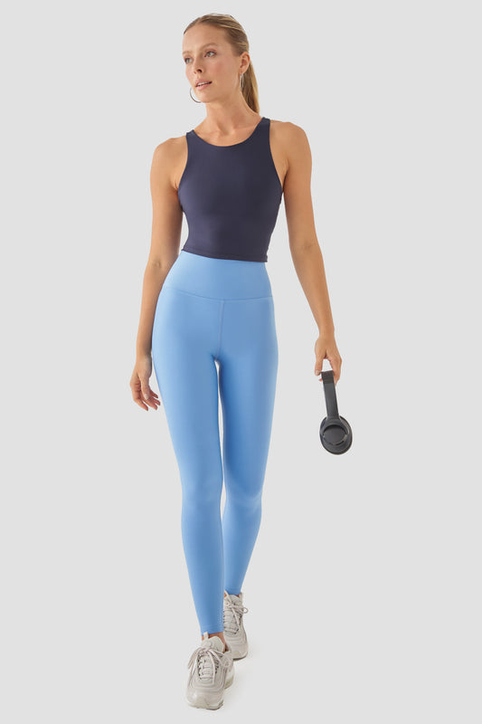 Супер-стягащ спортен клин с висока талия ALEXA BLUE