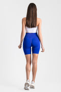 Къс безшевен спортен Scrunch Bum клин с повдигащ и оформящ ефект ELISA BLUE