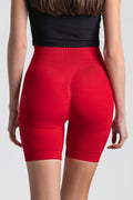 Къс безшевен спортен Scrunch Bum клин с повдигащ и оформящ ефект ELISA RED