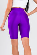 Къс лилав лъскав клин с висока талия ASTER LILAC