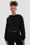 Премиум OVERSIZE кроп худи INES BLACK