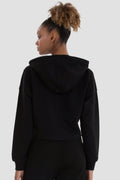 Премиум OVERSIZE кроп худи INES BLACK