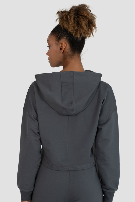 Премиум OVERSIZE кроп худи INES D. GREY