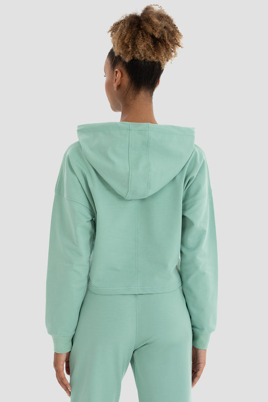 Премиум OVERSIZE кроп худи INES ICE GREN