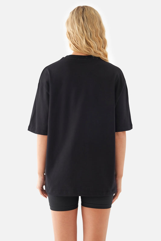 Спортна Oversize премиум тениска Reni Black