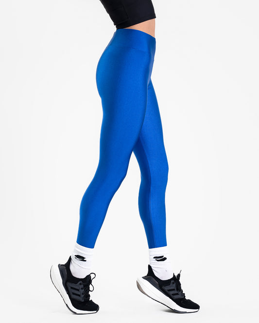 Син лъскав клин с висока талия KATRIN ROYAL BLUE