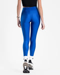 Син лъскав клин с висока талия KATRIN ROYAL BLUE