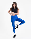 Син лъскав клин с висока талия KATRIN ROYAL BLUE