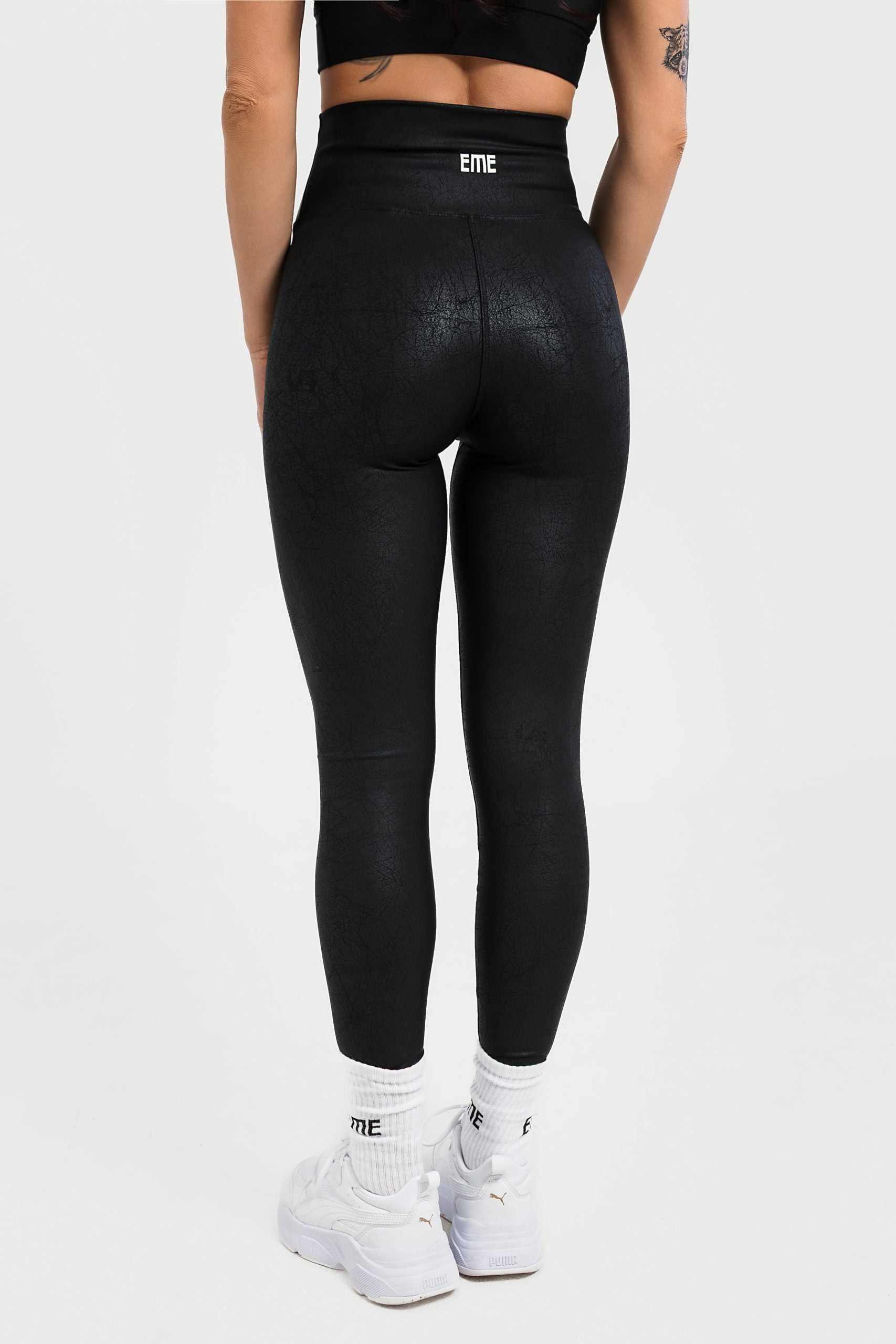 Стягащ спортен клин с кожен ефект ASYA