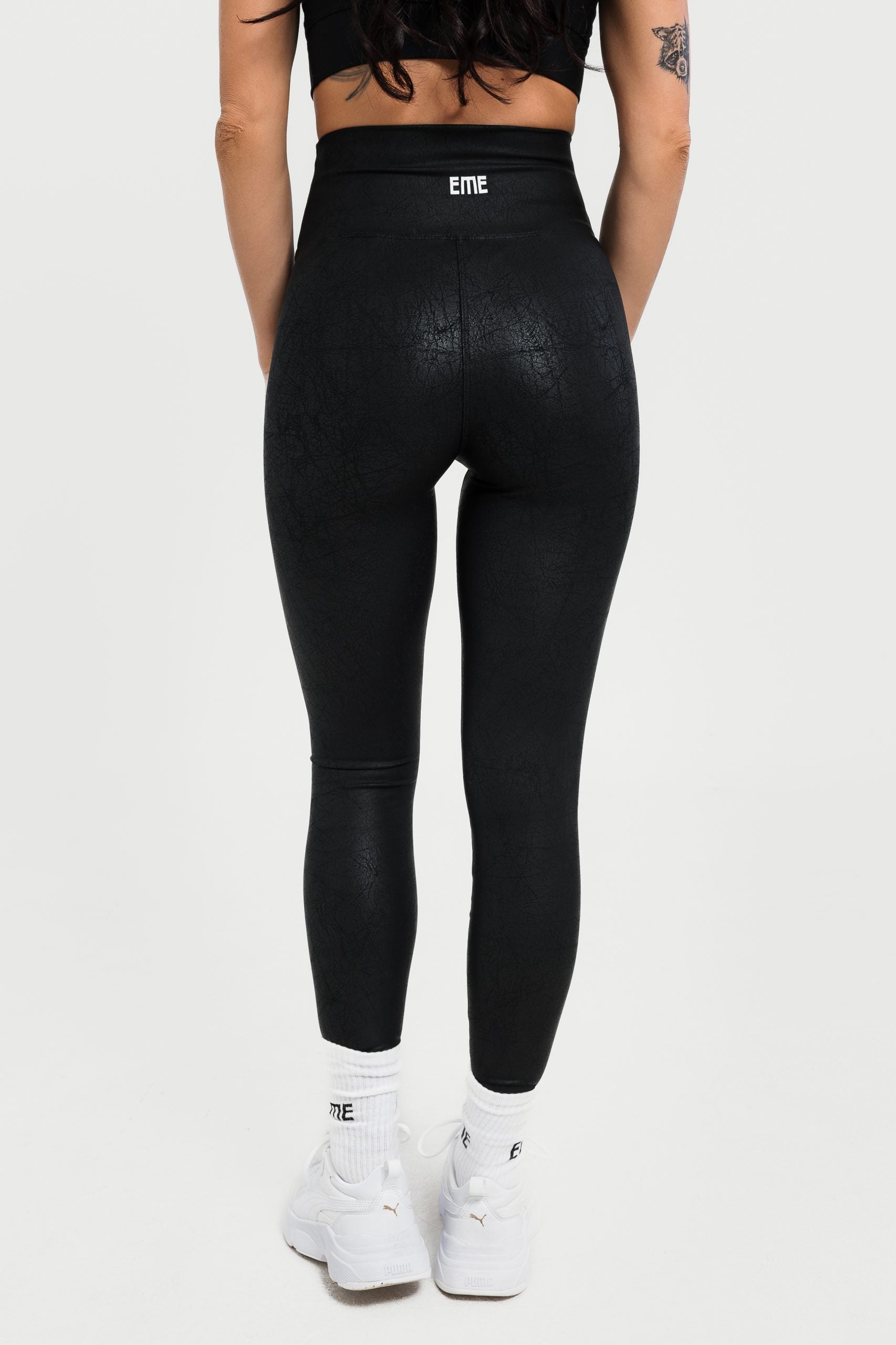 Стягащ спортен клин с кожен ефект ASYA