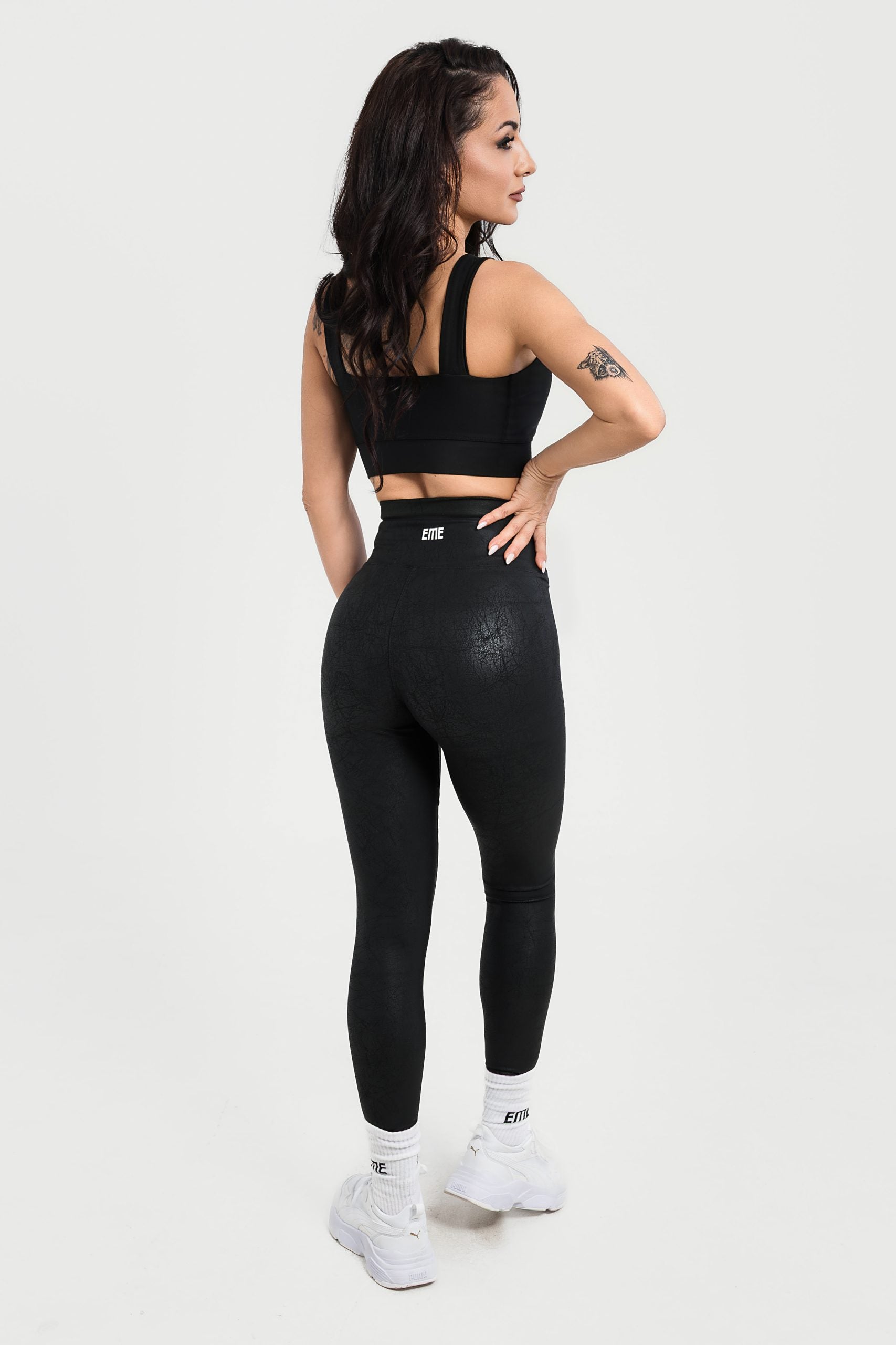 Стягащ спортен клин с кожен ефект ASYA