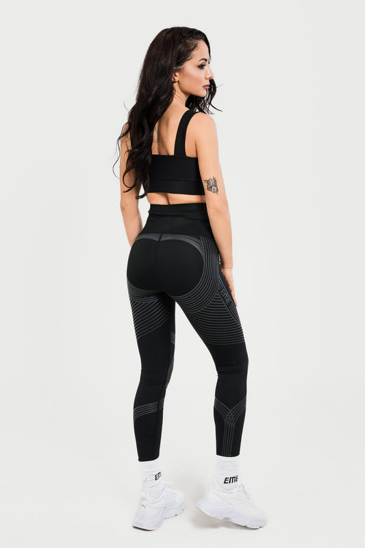 Супер-стягащ двулицев антицелулитен клин с висока талия ELENA BLACK