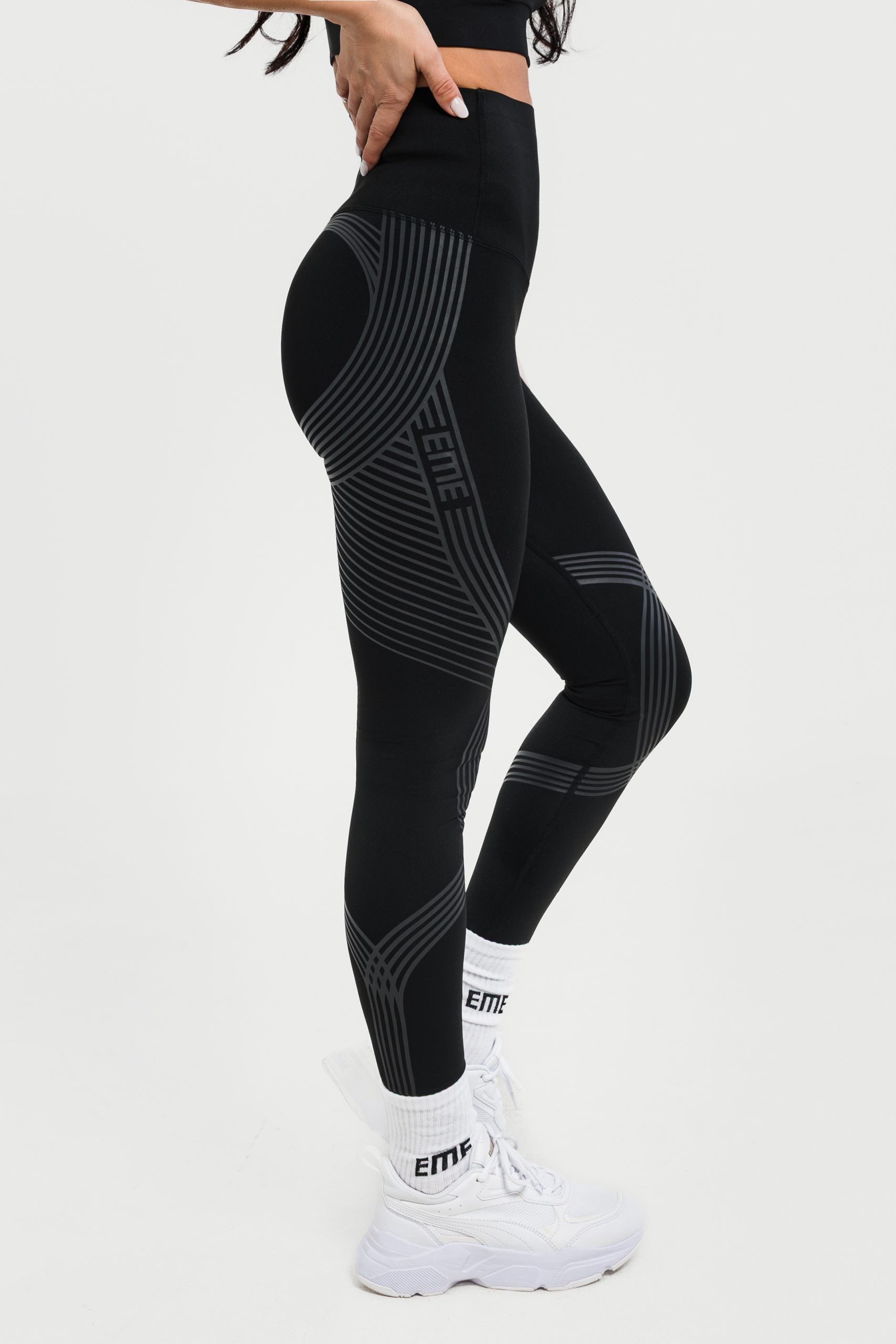 Супер-стягащ двулицев антицелулитен клин с висока талия ELENA BLACK