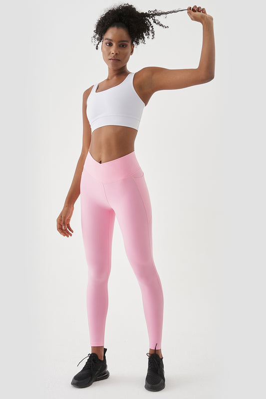 Супер-стягащ спортен клин с V-образна талия DARIA PINK